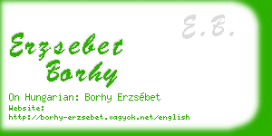 erzsebet borhy business card