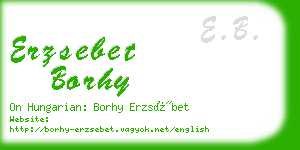 erzsebet borhy business card